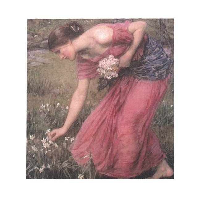 John William Waterhouse - Narcissus - Fine Art Notizblock (Vorderseite)