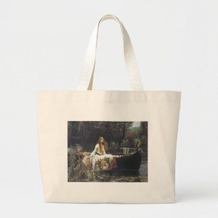 John William Waterhouse The Lady of Shallot 1888 Jumbo Stoffbeutel