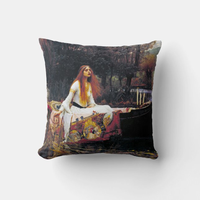 John William Waterhouse The Lady of Shalott Kissen (Vorderseite)