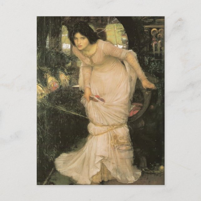 John William Waterhouse - The Lady of Shalott Postkarte (Vorderseite)