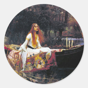 John William Waterhouse The Lady of Shalott Runder Aufkleber