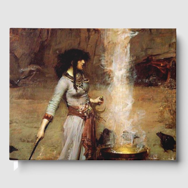 John William Waterhouse The Magic Circle Gästebuch (Vorderseite)
