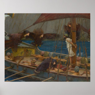 John William Waterhouse - Ulysses und die Sirenen Poster