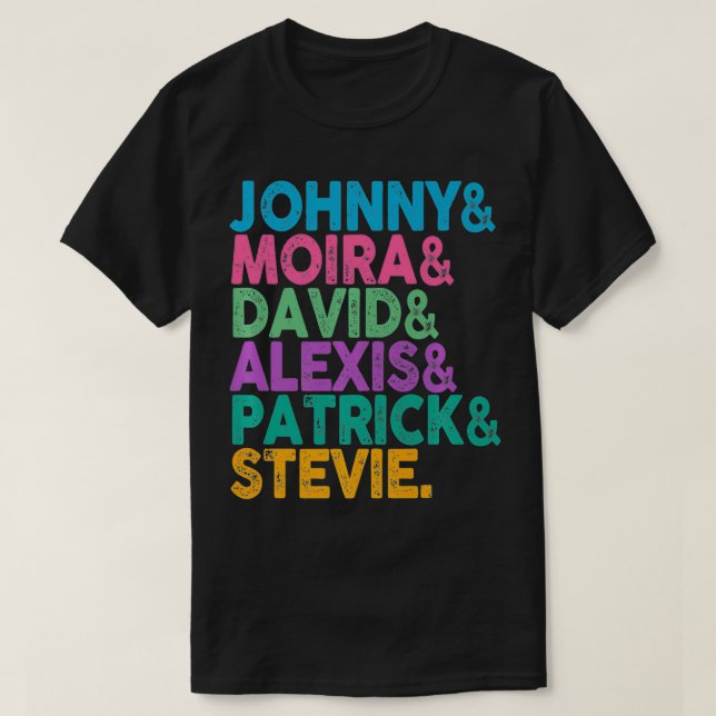 Johnny And Moira And David and Aleis  Apparel Prem T-Shirt (Design vorne)