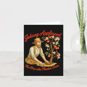 Johnny Appleseed Day 26. September Retro Tree Karte
