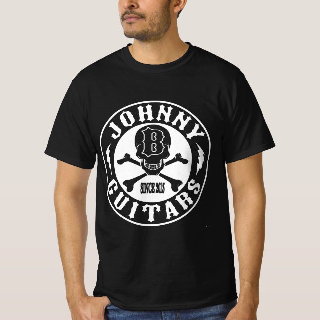 Johnny B Guitares T-shirt noir (Devant)