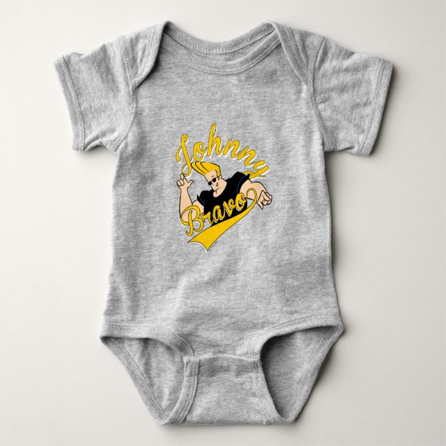 Johnny Bravo Athletic Graphic Baby Strampler (Vorderseite)