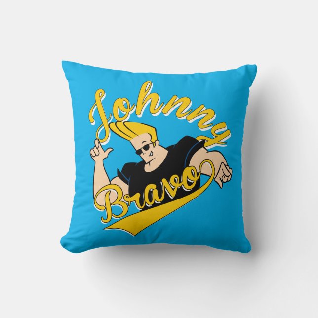 Johnny Bravo Athletic Graphic Kissen (Vorderseite)