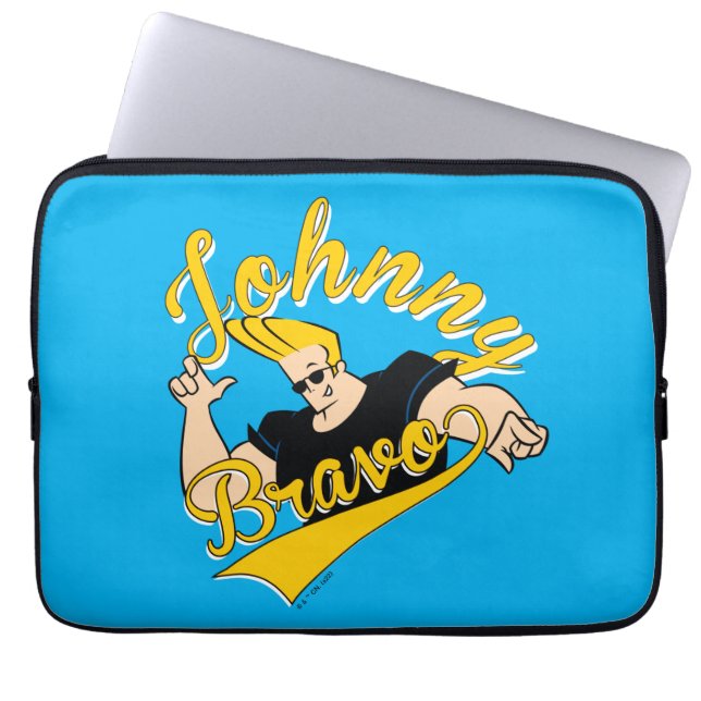 Johnny Bravo Athletic Graphic Laptopschutzhülle (Vorderseite)