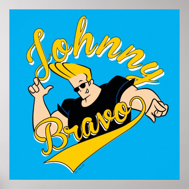 Johnny Bravo Athletic Graphic Poster (Vorne)