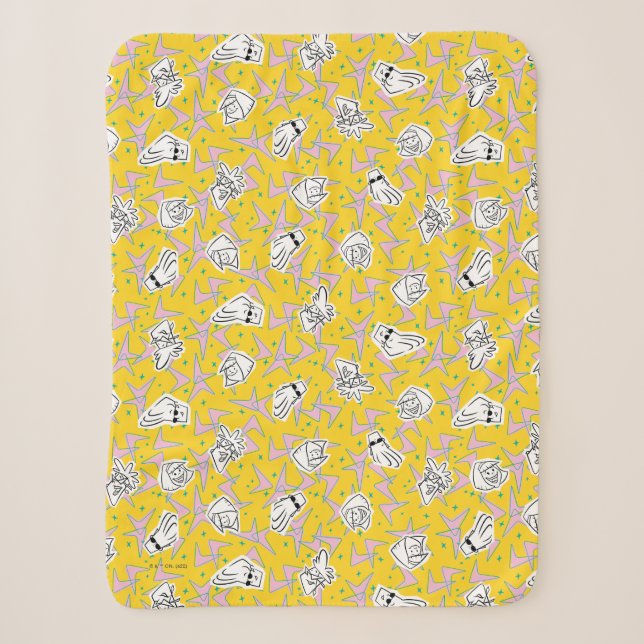 Johnny Bravo Characters Pattern Sherpadecke (Vorderseite)
