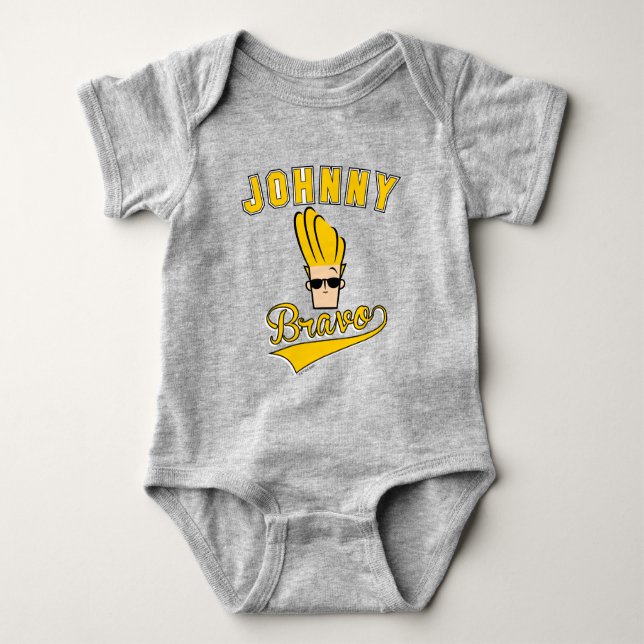 Johnny Bravo Collegiate Graphic Baby Strampler (Vorderseite)