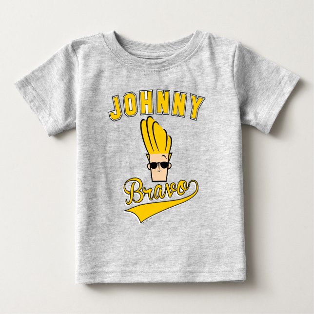 Johnny Bravo Collegiate Graphic Baby T-shirt (Vorderseite)