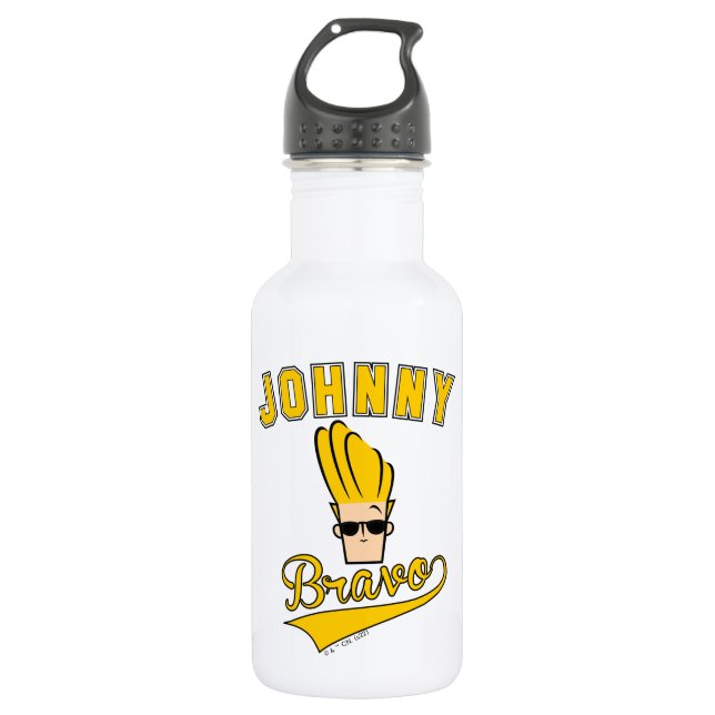 Johnny Bravo Collegiate Graphic Edelstahlflasche (Vorderseite)