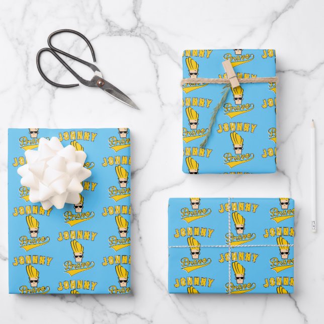Johnny Bravo Collegiate Graphic Geschenkpapier Set (Vorderseite)