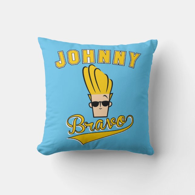 Johnny Bravo Collegiate Graphic Kissen (Vorderseite)