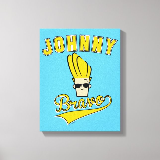 Johnny Bravo Collegiate Graphic Leinwanddruck (Vorderseite)