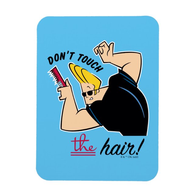 Johnny Bravo Comb - Touch nicht die Haare! Magnet (Vertikal)