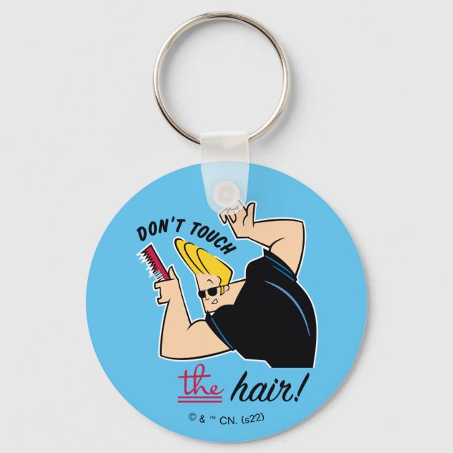 Johnny Bravo Comb - Touch nicht die Haare! Schlüsselanhänger (Vorderseite)