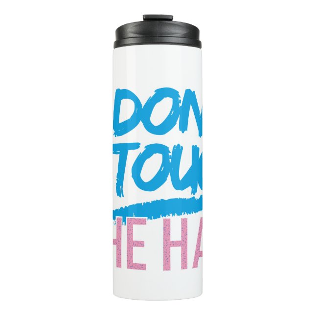 Johnny Bravo - Don't Touch The Hair Graphic Thermosbecher (Vorderseite)