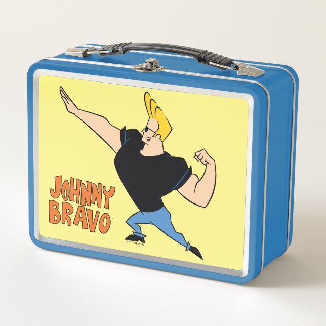 Johnny Bravo Flexing Metall Brotdose (Vorderseite)