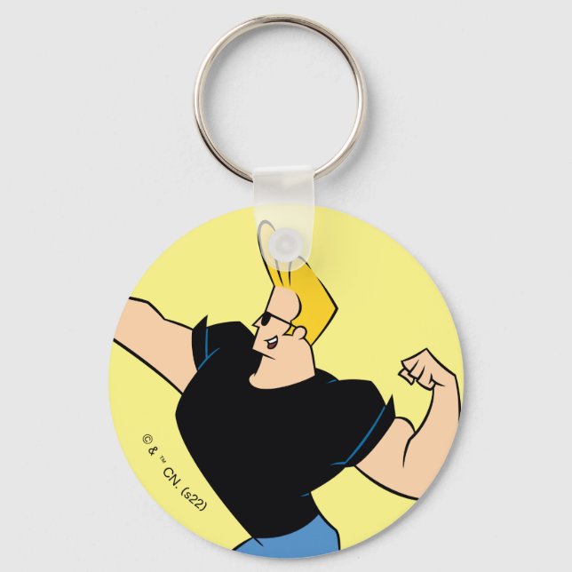 Johnny Bravo Flexing Schlüsselanhänger (Vorderseite)
