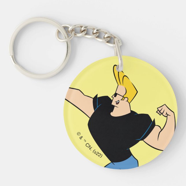 Johnny Bravo Flexing Schlüsselanhänger (Vorderseite)