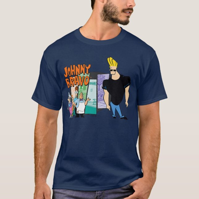 Johnny Bravo Freunde lustig T-Shirt (Vorderseite)