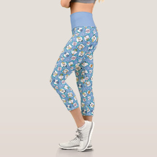 Johnny Bravo Icon Pattern Capri Leggings