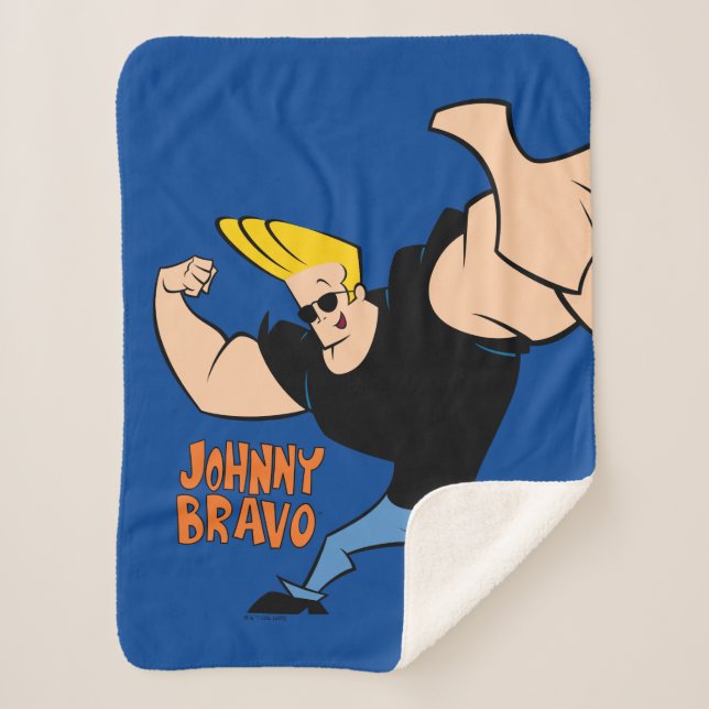 Johnny Bravo Iconic Pose Sherpadecke (Vorderseite)