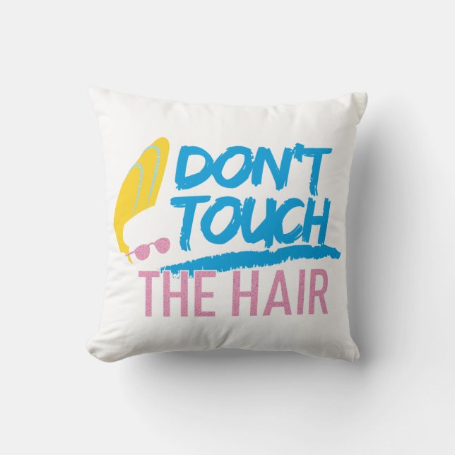 Johnny Bravo - Keine Touch der Haargrafik Kissen (Vorderseite)