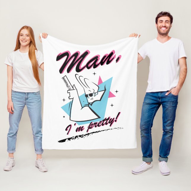 Johnny Bravo - Man I'm Pretty Retro Graphic Fleecedecke (Beispiel)