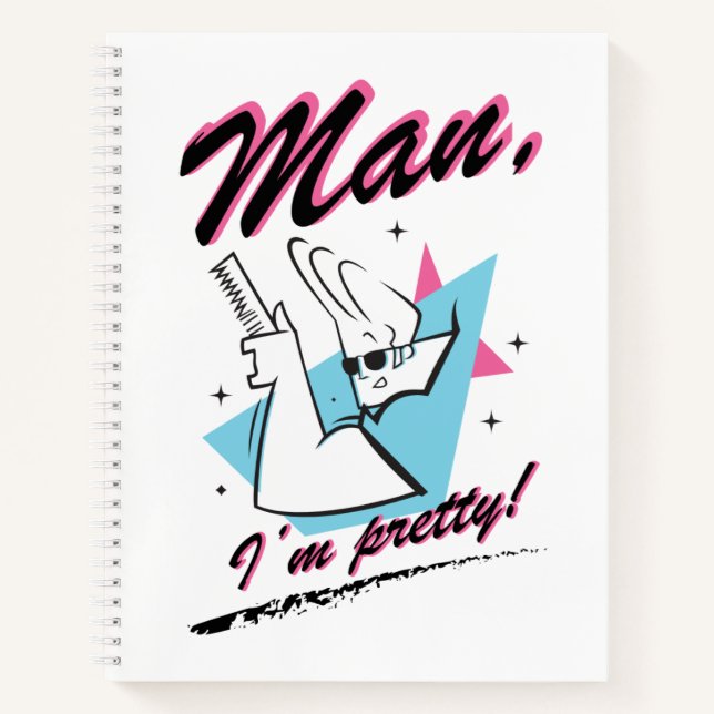 Johnny Bravo - Mann Ich bin Hübsch Retro Graphic Notizbuch (Vorderseite)