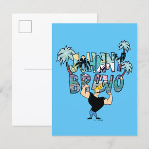 Johnny Bravo Palm Tree Name Postkarte