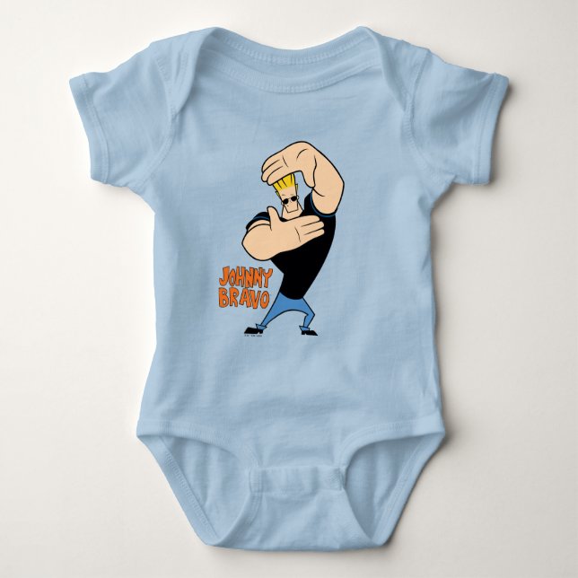Johnny Bravo Picture Frame Pose Baby Strampler (Vorderseite)