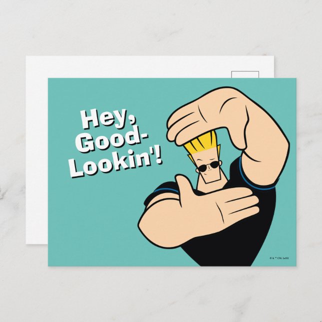 Johnny Bravo Picture Frame Pose Postkarte (Vorne/Hinten)