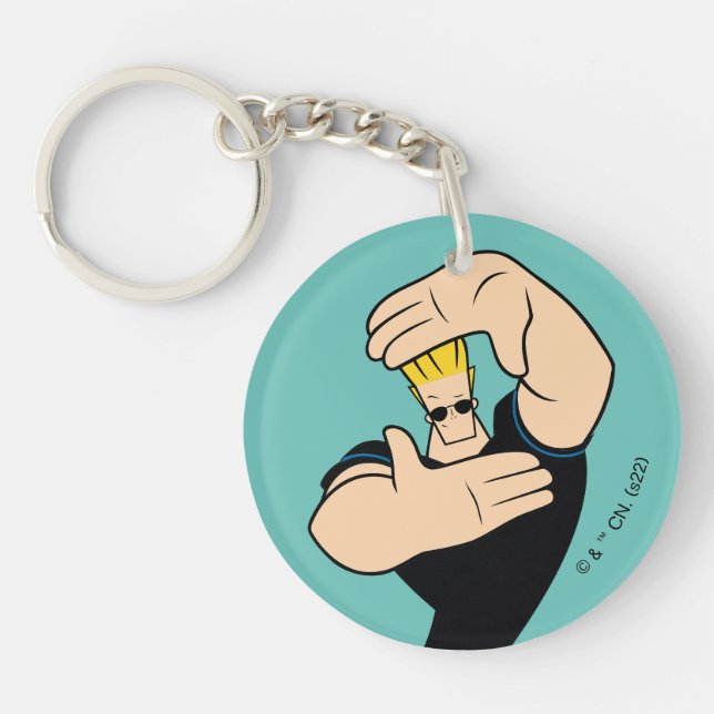 Johnny Bravo Picture Frame Pose Schlüsselanhänger (Vorderseite)