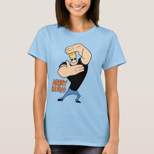 Johnny Bravo Picture Frame Pose T-Shirt (Vorderseite)