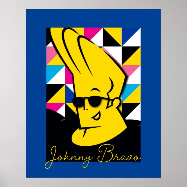 Johnny Bravo Pop Art Graphic Poster (Vorne)