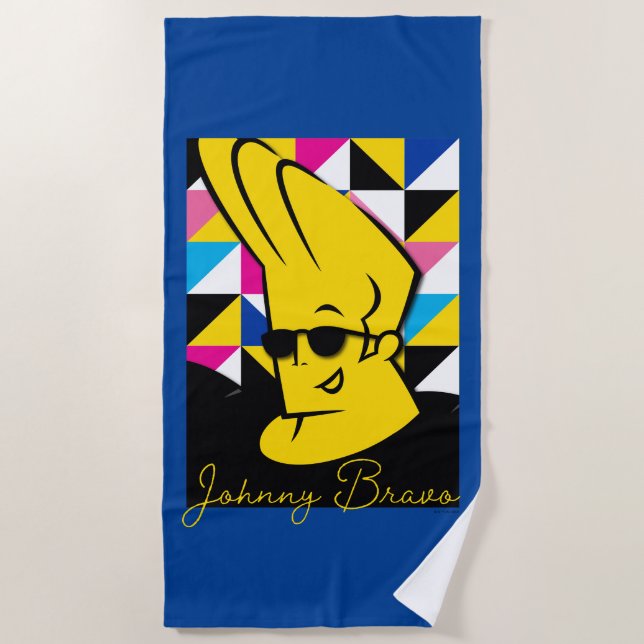 Johnny Bravo Pop Art Graphic Strandtuch (Vorderseite)
