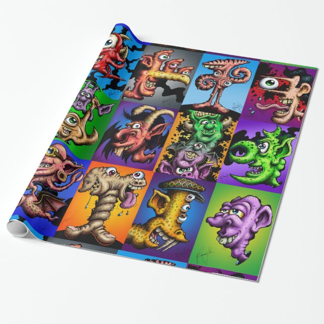 Johnny 'buntes Toons "kriecht" Geschenk-Verpackung Geschenkpapier (Ungerollt)