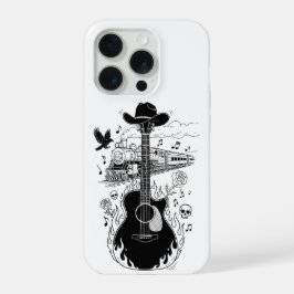 Johnny Cash Theme Phone Case iPhone 15 Pro Hülle