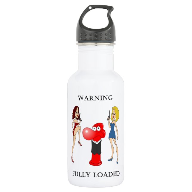 Johnny-Kondom völlig geladen Trinkflasche (Vorderseite)