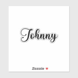Johnny Name - Handgeschriebene Kalligrafie Aufkleber