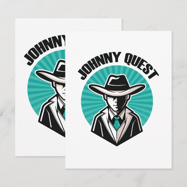 Johnny Quest Mitteilungskarte (Vorne/Hinten)