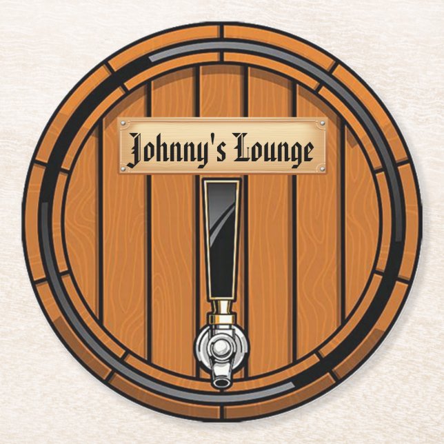 Johnny's Lounge Round Paper Untersetzer (Vorderseite)