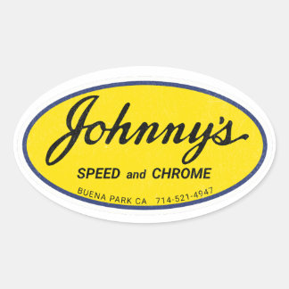 Johnny's Speed and Chrome Ovaler Aufkleber