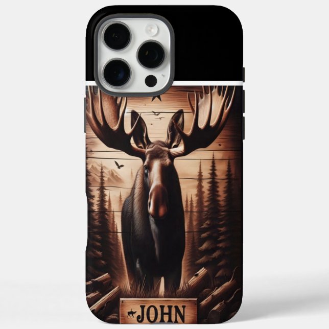 John's Forest Moose iPhone 16 Pro Max Hülle (Rückseite)