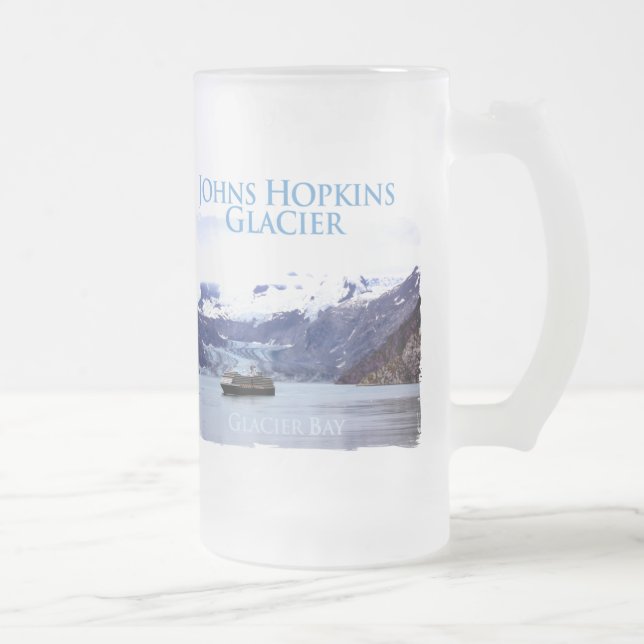 Johns- Hopkinsgletscher-mattierte GlasTasse Mattglas Bierglas (Rechts)