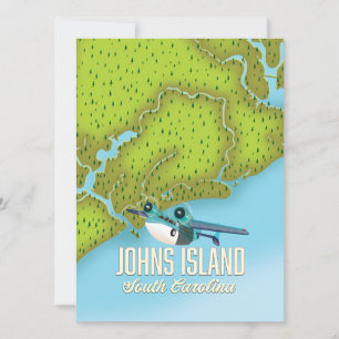 Johns Island ,South Carolina USA Karte.